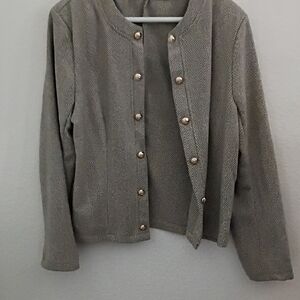 Gray Button-Up Jacket